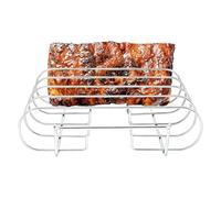 Soporte De Costilla De Acero Inoxidable Soporte Para Rejilla Vertical | Parrilla para costillas para cocina, pícnic, barbacoa, exterior, camping