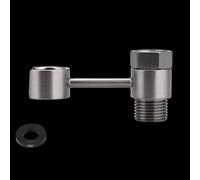 Soporte de ducha ajustable giratorio de 360 grados para riel de ducha de mano, abrazadera de cobre de 19 mm a 25 mm de diámetro (gris)