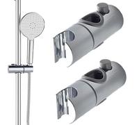 Soporte de ducha de mano, 2 piezas de soporte para alcachofa de ducha, diámetro ajustable para barra de ducha, abrazadera deslizante, repuesto de baño, soporte de ducha giratorio de 360 grados