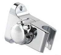 Soporte de ducha de rotación de 360 grados para rieles de 19 a 25 mm, montaje en pared de instalación sin herramientas, abrazadera ABS cromada antideslizante