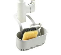 Soporte de esponja para grifo sin taladro, organizador de que | Soporte de esponja para fregadero de cocina, almohadilla de fregar, jabón, cepillo pequeño, oficina, sala de manualidades