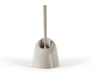 Soporte de esquina para escobilla de inodoro Merlino, color blanco, 13x13x39 cm