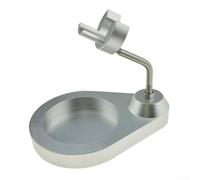 Soporte de estación de soldadura de aluminio plateado para hierro T12, soporte estable para máquina de soldadura FX9501, organizador de banco de trabajo que ahorra espacio