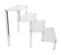 Soporte de Exhibición de Acrílico Transparente Escalonado para Figuras | Organizador de Vitrina Transparente, Diseño Multicapa Estable, Vista Clara, Adecuado para Baño y Tocador
