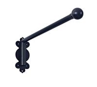 Soporte de exhibición giratorio de 180° de metal para pared lateral y puerta delantera, brazo giratorio, barra ajustable de 90 cm, barra negra para decoración versátil del hogar