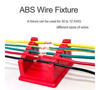 Soporte de Fijación para Cables ABS, Abrazadera de Mesa de Soldadura, Abrazadera Fija, Banco de Soldadura Magnético para Cables Gruesos y Delgados, Herramientas de Soldadura Rojo