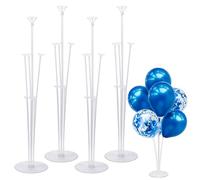 Soporte de Globos 4 Pcs Transparentes Soporte Globo de Pie Alto Plástico Globos Palo Soporte Cumpleaños Reutilizables Accesorios para Decoraciones,Cumpleaños,Fiestas,Bodas