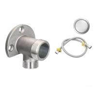 Soporte de grifo de montaje en pared de acero inoxidable 304 de 4 pulgadas, base convertible para grifo, diseño reforzado resistente a la corrosión, adaptador de montaje de fregadero a prueba de óxido