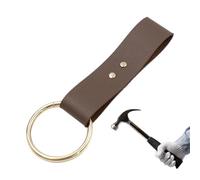 Soporte de herramientas resistente, trabilla para cinturón de para sitio de trabajo, piel sintética con peso de 28 g, tamaño de 15,8 x 4,5 x 0,5 cm, gancho organizador de almacenamiento para