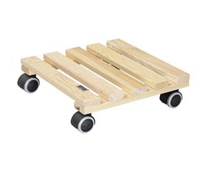 Soporte de madera con ruedas para macetas NATURE Wagner, carga máx. 100 kg, UE 2 unid.