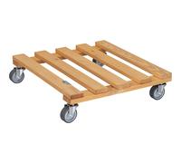 Soporte de madera con ruedas para macetas PALETTI Wagner, carga máx. 120 kg, UE 2 unid.