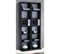 Soporte de madera para CD DVD Estante Armario Soporte de almacenamiento Milano Soporte de madera para CD DVD Estante Armario Soporte de almacenamiento Milano Negro