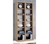 Soporte de madera para CD DVD Estante Armario Soporte de almacenamiento Milano Soporte de madera para CD DVD Estante Armario Soporte de almacenamiento Milano Roble Sonoma (aserrado en bruto)