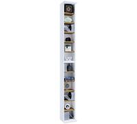 VCM Bigol - Estantería Decorativa de Madera para CD y DVD, Color Blanco y Roble
