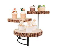 Soporte de madera para tartas de 3 niveles, soporte para tartas de boda, posavasos de madera para decoración del hogar, decoraciones de Navidad, decoración del hogar