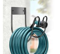 Soporte de manguera de pared de acero inoxidable para manguera de jardín, soporte para manguera de agua, cable de extensión