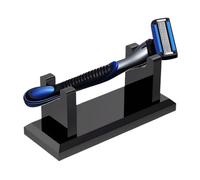 Soporte de maquinilla de afeitar | 10,4 x 4,2 x 4 cm ducha autoadhesivo organizador de ganchos | acrílico con base no deslizante | Ahorra espacio para hombres, vanidad, cuidado, viaje, ducha, Negro
