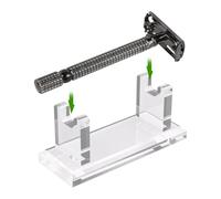 Soporte de maquinilla de afeitar | 10,4 x 4,2 x 4 cm ducha autoadhesivo organizador de ganchos | acrílico con base no deslizante | Ahorra espacio para hombres, vanidad, cuidado, viaje, ducha