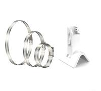 Soporte de mástil para cámara exterior Eufy para SOLOCAM S340/E30/E42/S330, ABS resistente a la intemperie, sin taladrar, ángulo de visión ajustable, color blanco