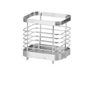 Soporte de Metal for utensilios, estante acero inoxidable for encimera cocina, soporte for cubiertos, tenedores, organizador cucharas, 2 uds para Cubiertos(Single hole)