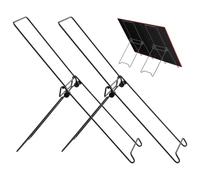 Soporte de metal para panel solar, soporte plegable de instalación rápida | Soporte de panel solar de 2 piezas para exteriores, jardín, patio, camino, balcón, techo, barco, camping, viajes, picnic