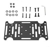 Soporte de montaje de buzón de acero de 4 mm de grosor para postes de madera y huecos de 4 x 4, placa adaptadora de servicio con tornillos, soporte negro para la mayoría de buzones estándar