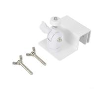 Soporte de montaje de canalón resistente con adaptador de tornillo para cámaras de seguridad al aire libre resistente a la corrosión 360 giratorio 180 inclinación protector de lluvia negro (blanco)