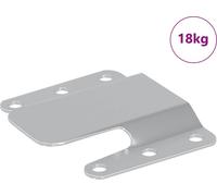 Soporte de montaje empotrado vidaXL, color plateado, 75 x 66 x 1,4 mm, acero