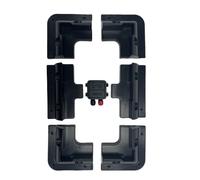 Soporte de montaje para panel solar, 7 piezas, esquina con caja de conexiones lateral, para techo de caravana, cubierta de yate, autocaravanas, caravanas, autocaravanas, hangares, garajes Black