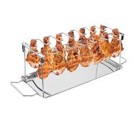 Soporte De Muslos De Pollo Para Parrilla Con Bandeja Recogedora Y | Soporte Para Horno Y Barbacoa De Muslos De Pollo En Interior, Exterior, Picnic, , Cocina, Jardín, Patio, Par
