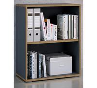 Soporte de oficina de madera estantería archivador archivador estantería Salia 2-fold w. 60 cm Soporte de oficina de madera estantería archivador archivador estantería Salia 2-fold w. 60 cm Antracita