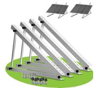 Soporte de panel solar para central de balcón, 114 cm, 100 W-600 W, ángulo ajustable de 0 a 90 °, soporte de techo plano