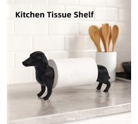 Soporte de papel higiénico con estampado 3D, moderno, nórdico, Simple, bonito, Animal mascota, forma de cachorro láser rojo