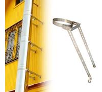 Soporte de Pared Ajustable para Tubo de Chimenea, Clip de Acero Inoxidable para Colgar Tubos de Estufa, para conductos de Humos de 80-250 mm, solución de fijación Duradera (92 mm/3,5").