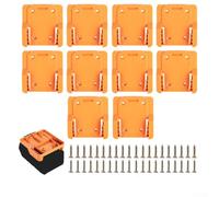 Soporte de pared compatible con herramientas Ridgid y Aeg de 18 V, estante de almacenamiento de plástico para taladro inalámbrico y organizador de garaje que ahorra espacio, negro, paquete de 3 (10