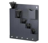 Soporte de pared para bridas de cables, organizador de cobertizo de 6 bolsillos, organizador de cables para instaladores, inquilinos, propietarios de casa, oficina, estudio, taller, garaje, dormitorio
