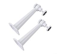 Soporte de pared para cámara de seguridad, 2 unidades, soporte de aluminio ajustable para Arlo Pro para interiores y exteriores, soporte de techo giratorio inclinable CCTV, soporte de metal blanco