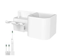 Soporte de pared para cepillos de dientes, sin perforaciones, compatible con cepillos de dientes eléctricos Philips Sonicare White-1 Pack