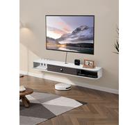 Soporte de pared para mueble de TV VEVOR, estante flotante con espacio de almacenamiento para reproductores de DVD, decodificadores, consolas de videojuegos, armario de pared con capacidad de carga de