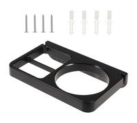 Soporte de Pared para Secador de Pelo, Almacenamiento ABS Negro | Montaje en Pared, Ranura para Cable, Estructura Simple, Estable para Baño, Barbería y Hotel