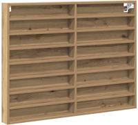 Soporte de pared para vitrina, estilo "Artisan" en roble, 100 x 8,5 x 75 cm