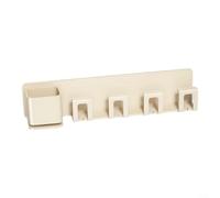 Soporte de pared sin taladro para cepillo de dientes 41X6x8cm aluminio | Soporte para cepillo de dientes sin taladro, fuerte agarre cepillo de dientes taza de almacenamiento para baño para hotel