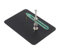Soporte de PCB con sonda de prueba ajustable y abrazadera para reparación de soldadura electrónica, herramienta de fijación, estable, resistente al calor, metal verde negro (B)