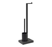 Soporte de pie para papel higiénico con escobilla, MENOTO, negro, Blomus