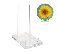 Soporte de placa acrílica para exhibición, caballete de acrílico transparente ajustable, columnas ajustables y espacio flexible, prevención de vuelcos, para cómics, libros de texto, marco, sala de