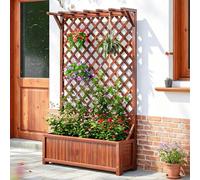 Soporte de Planta Integrado de Alta Resistencia, Pantalla de Partición de Enredadera Vertical Independiente, Estructura Reforzada y Estable, Patios y Jardines(47.2x14.9x70.9in,With Top)
