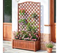 Soporte de Planta Integrado de Alta Resistencia, Pantalla de Partición de Enredadera Vertical Independiente, Estructura Reforzada y Estable, Patios y Jardines(35.4x14.9x70.9in,No Top)