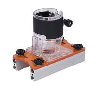 Soporte de Ranura de Sujetador Invisible 2 en 1, Base de Enrutador para Carpintería, Herramienta de Enrutador de Recortadora de Madera, Ajuste de 6 a 56 Mm Base Ranurada 2 en 1