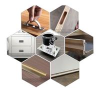 Soporte de ranura invisible 2 en 1 Base de carpintería duradera Guía de la máquina de recorte de 65 mm con cortador de fresador para el conjunto de muebles (Febrero0rq-2)