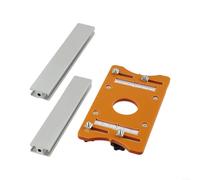 Soporte de ranura para enrutador, base de fijación 2 en 1 para herramientas de carpintería, 65 mm, para carpintería, armario, muebles, plástico, metal (A)